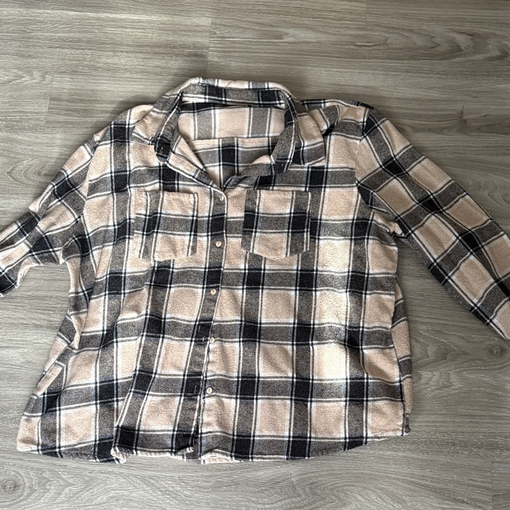 Plaid Button-Up Shirt